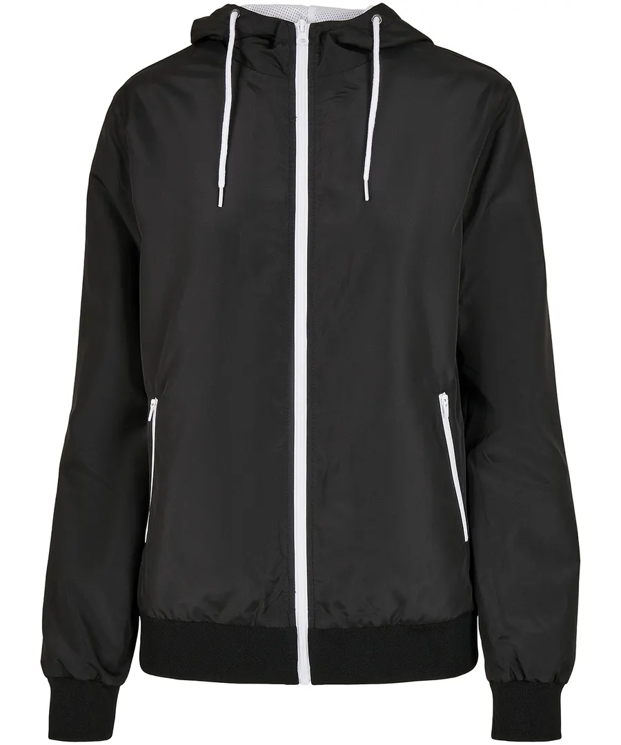 Women's recycled windrunner – Black/White