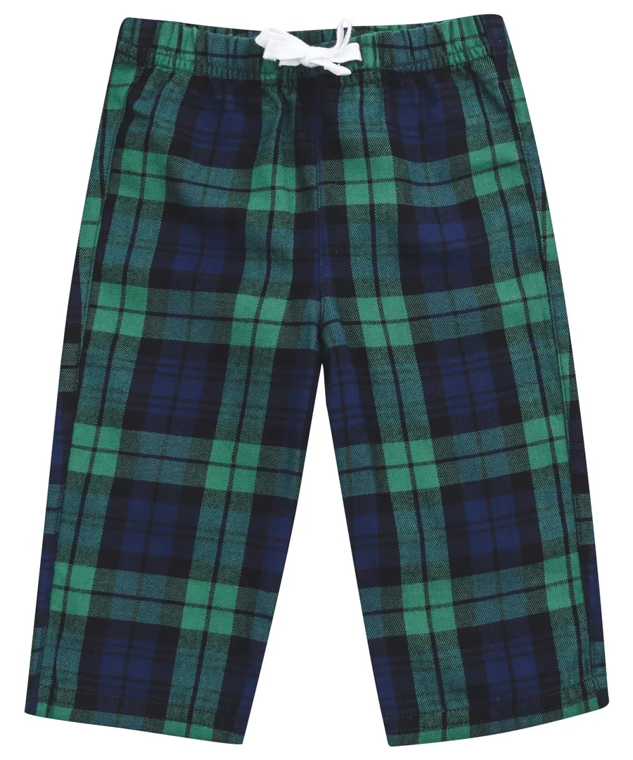 Tartan lounge trousers – Green/Navy Check