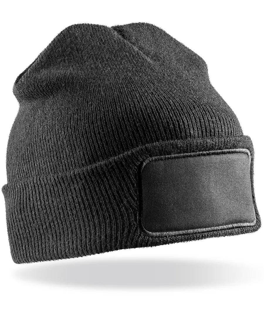 Double-knit Thinsulate™ printers beanie – Black