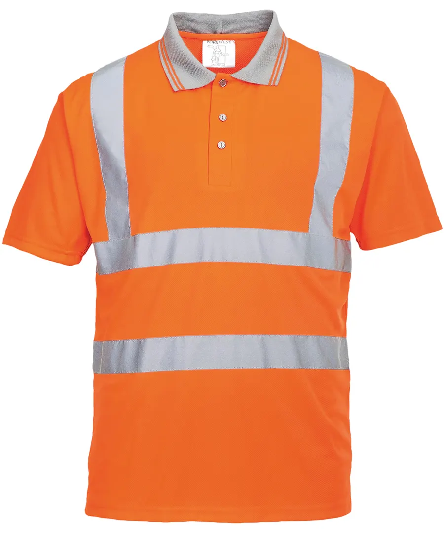 Hi-vis short sleeved polo (S477/RT22) – Orange