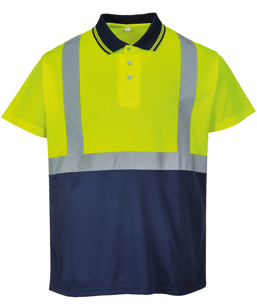 Two-tone polo (S479) – Yellow/Navy