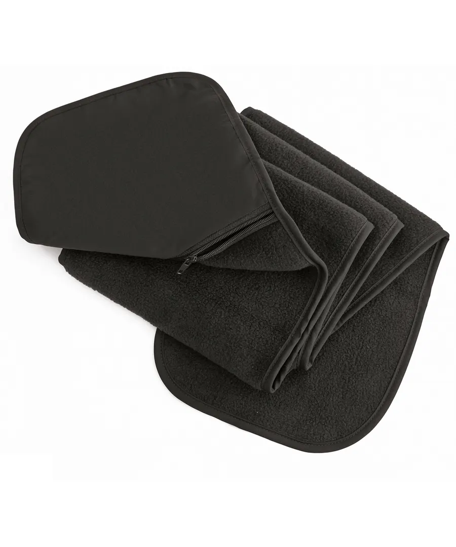 Polartherm™ fleece scarf with zip pocket – Black