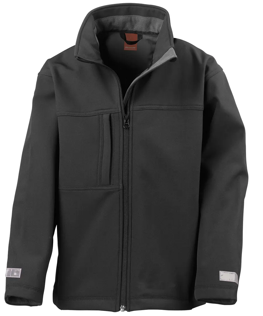 Junior classic softshell 3-layer jacket – Black