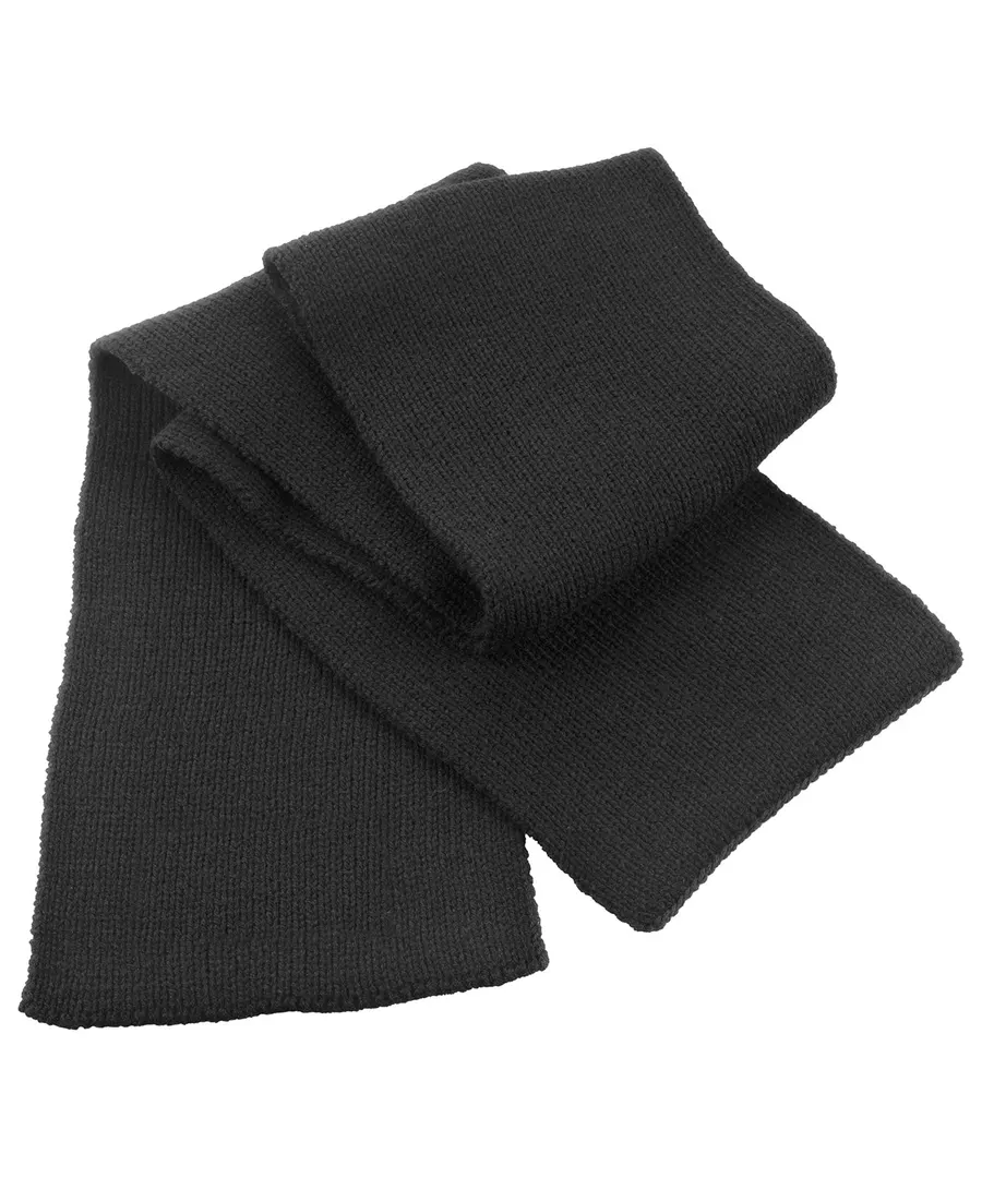 Classic heavy knit scarf – Black