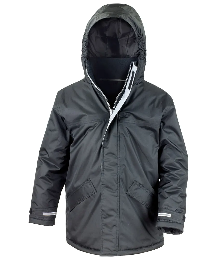 Core junior channel parka – Black