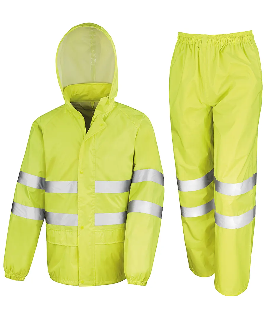 High-viz waterproof suit – Yellow