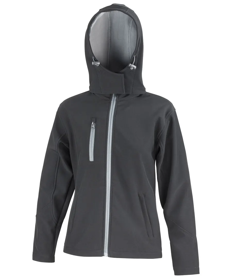Women's TX performance hooded softshell jacket – Black/Grey