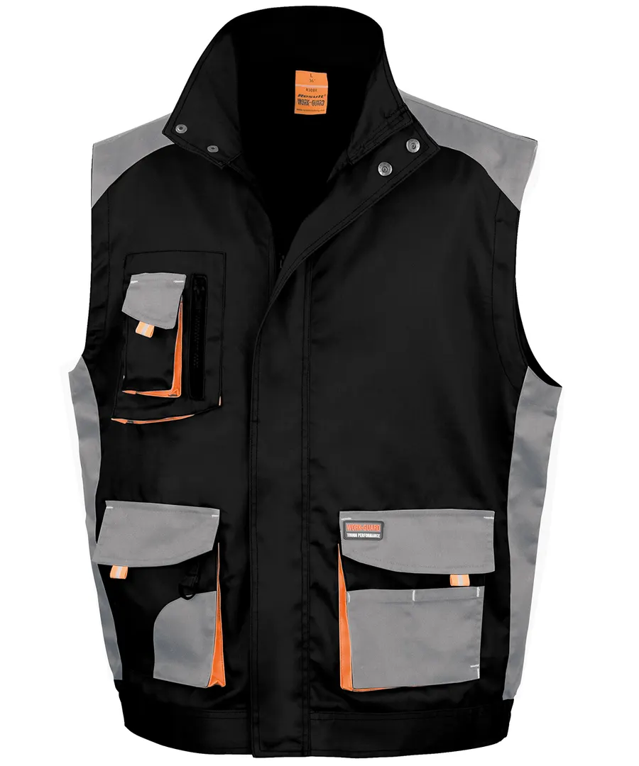 Work-Guard lite gilet – Black/Grey/Orange