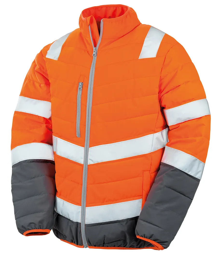 Soft padded safety jacket – Fluorescent Orange