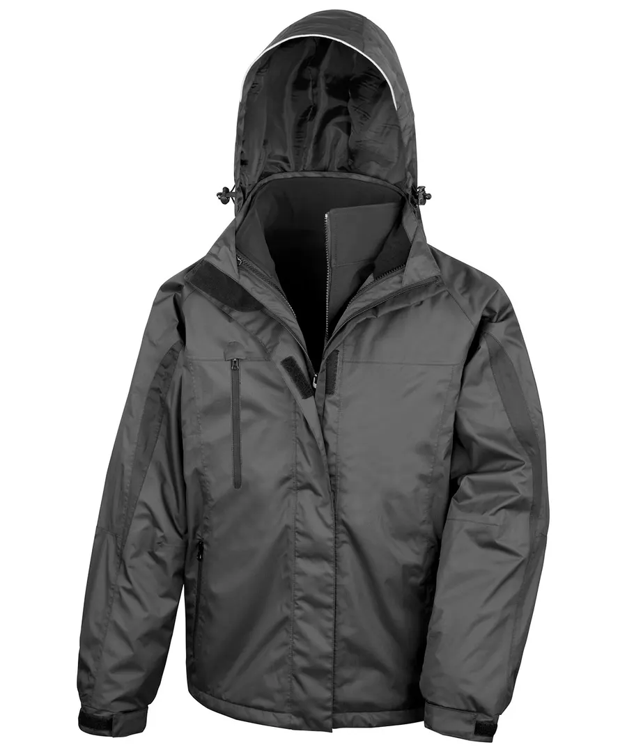 3-in-1 journey jacket with softshell inner – Black/Black