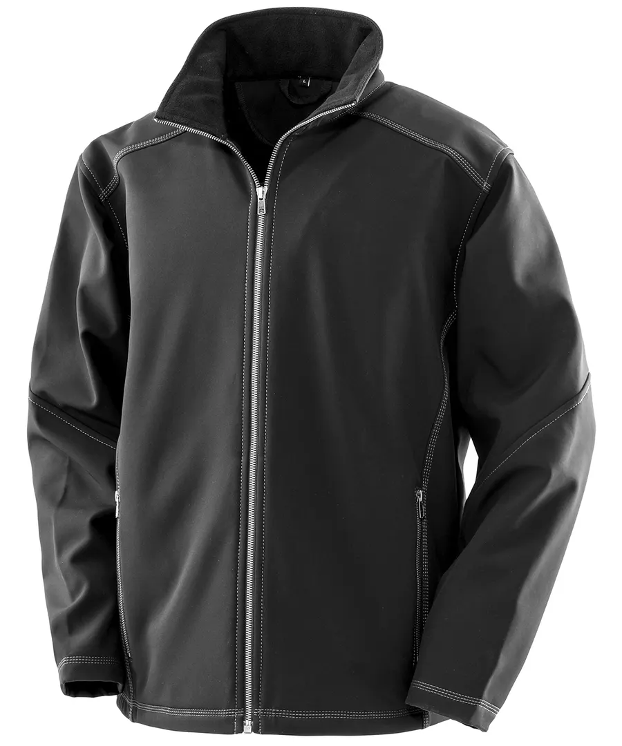 Treble stitch softshell – Black