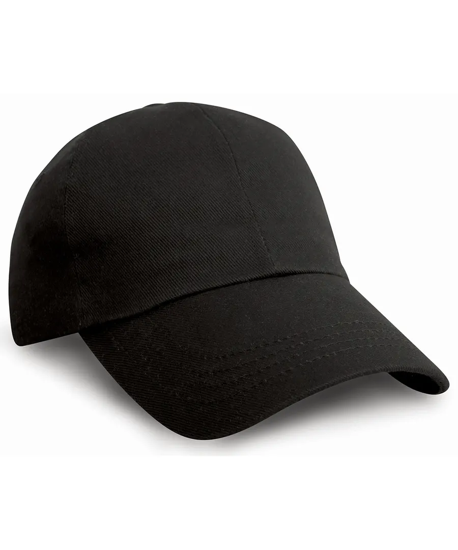 Heavy cotton drill pro-style cap – Black