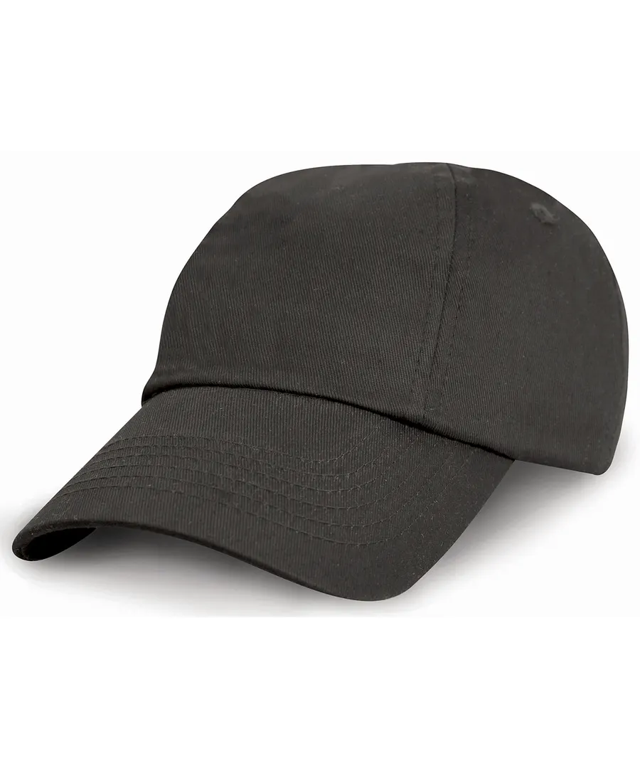 Junior low-profile cotton cap – Black