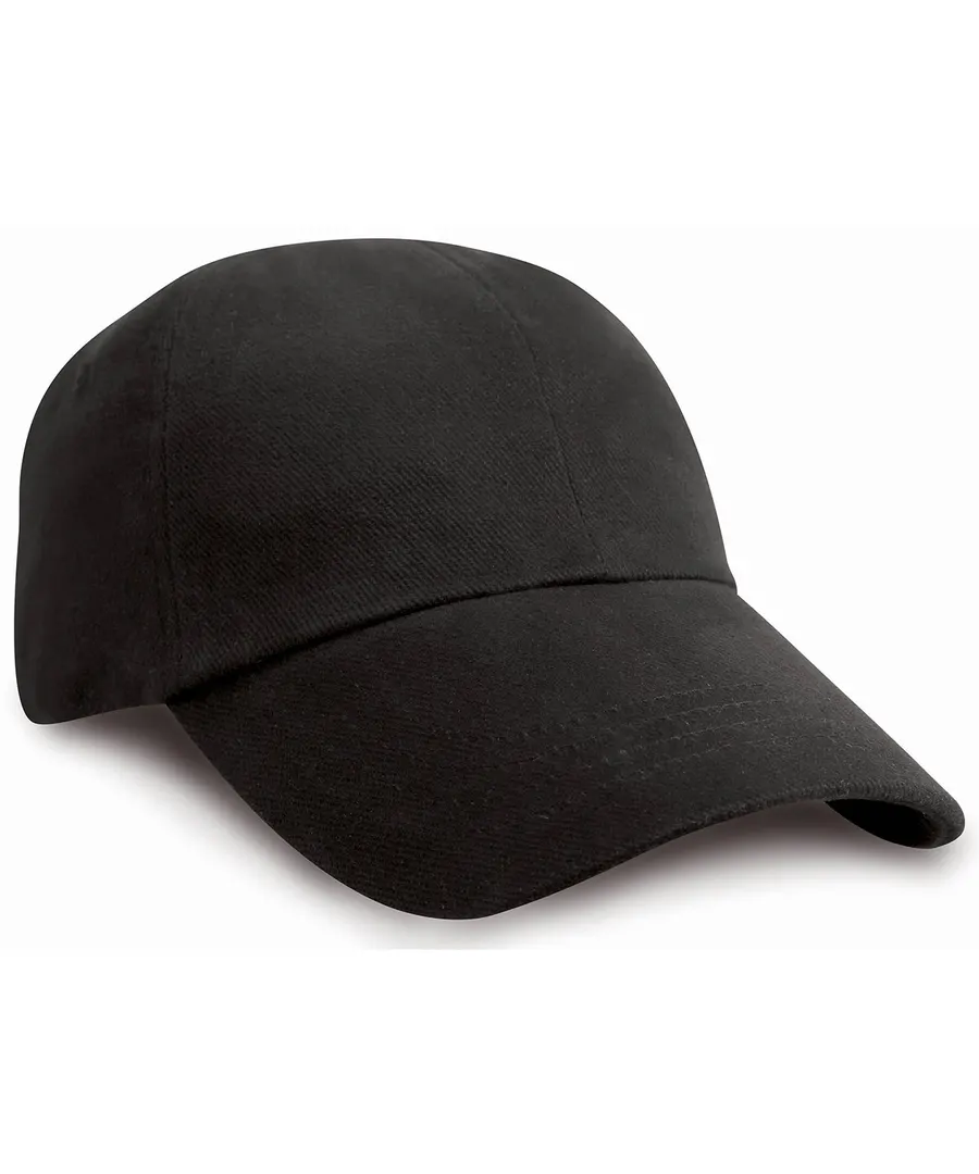 Junior low-profile heavy brushed cotton cap – Black