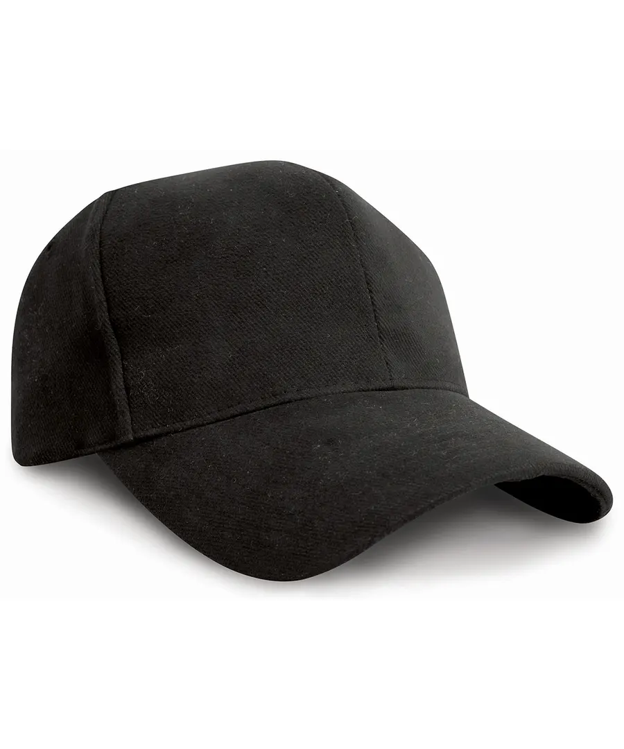 Pro-style heavy cotton cap – Black