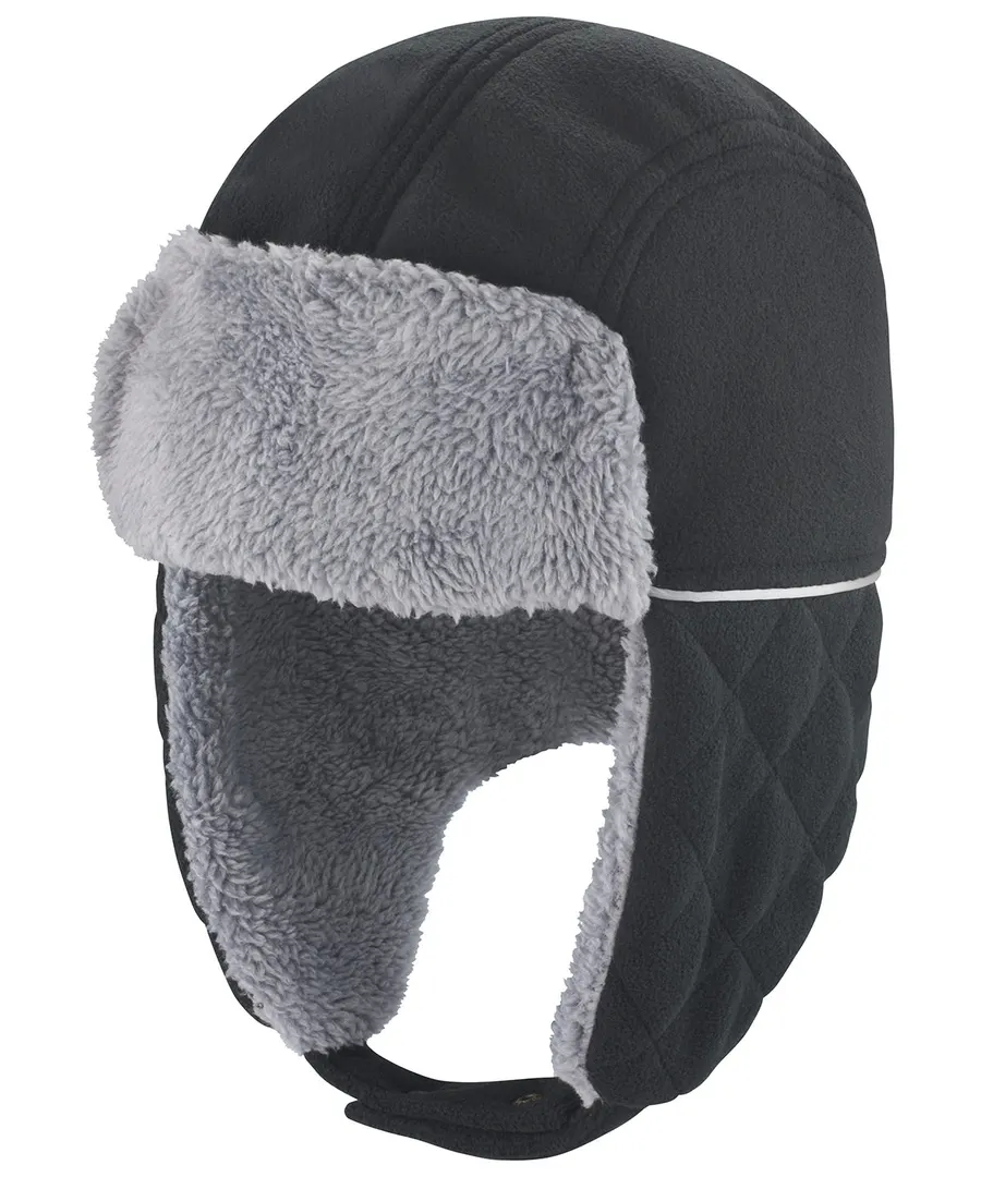 Ocean trapper hat – Black/Grey