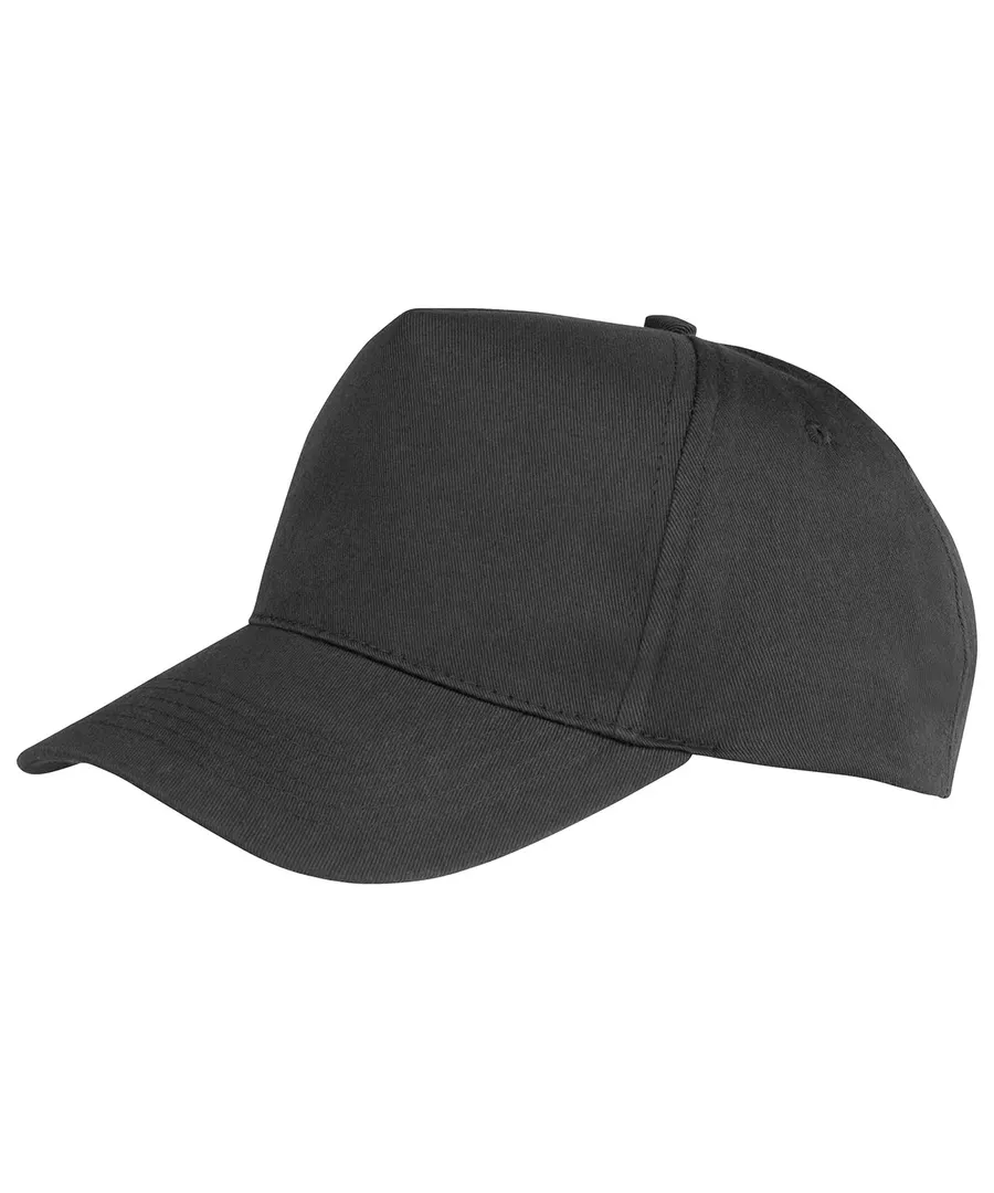 Boston junior 65/35 polycotton cap – Black
