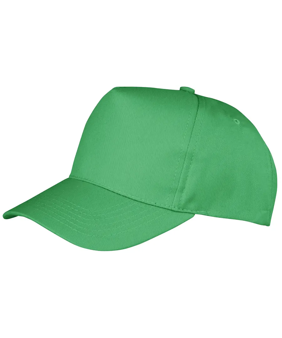 Boston 5-panel polycotton printer's cap – Apple Green