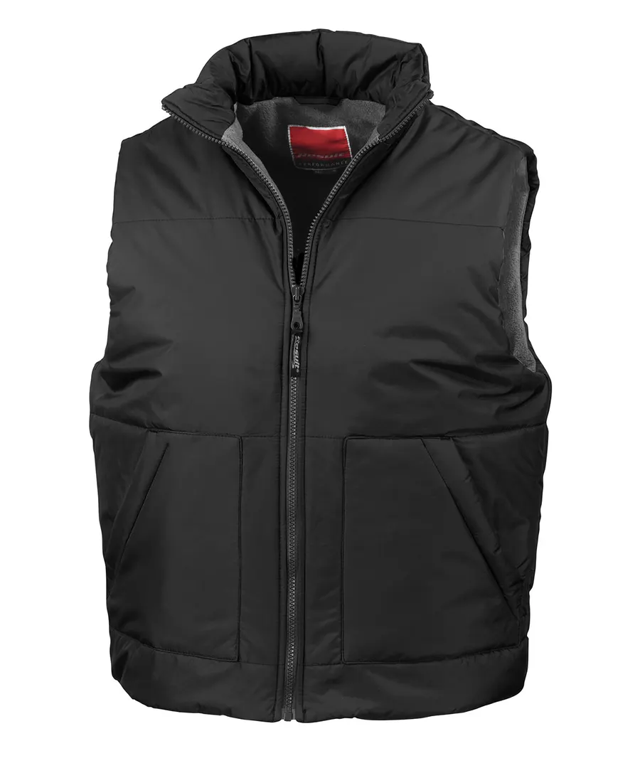 Fleece-lined bodywarmer – Black