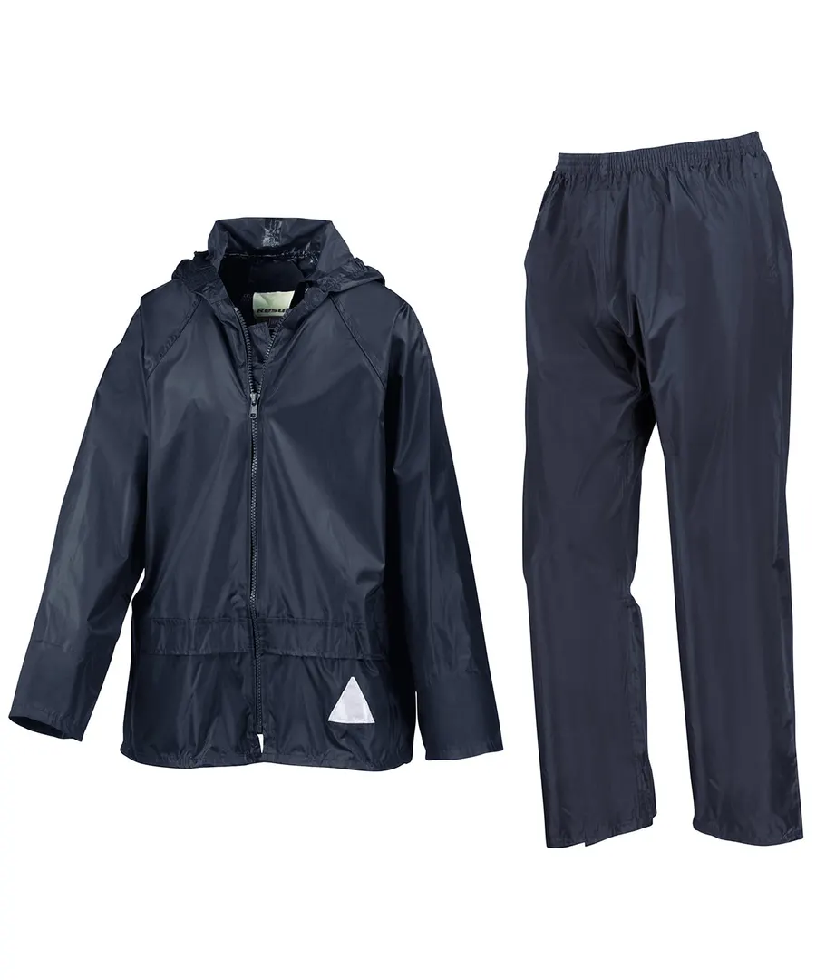 Junior waterproof jacket and trouser set – Navy