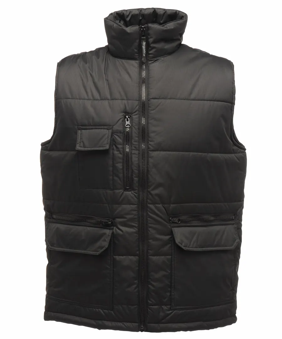 Steller multi-zip bodywarmer – Black