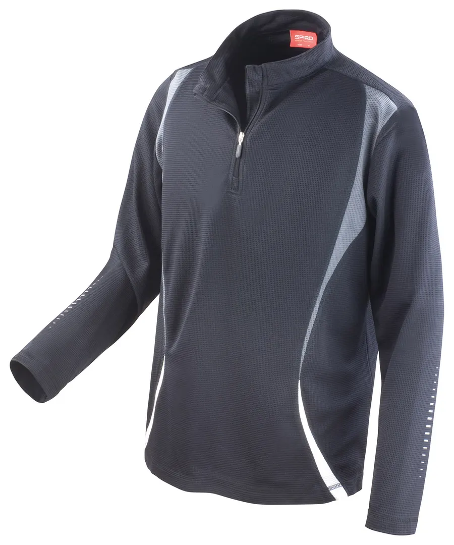 Spiro trial training top – Black/Grey/White