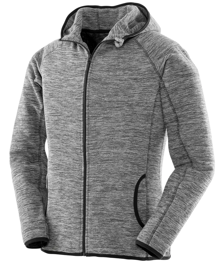 Women's microfleece hoodi – Grey/Black