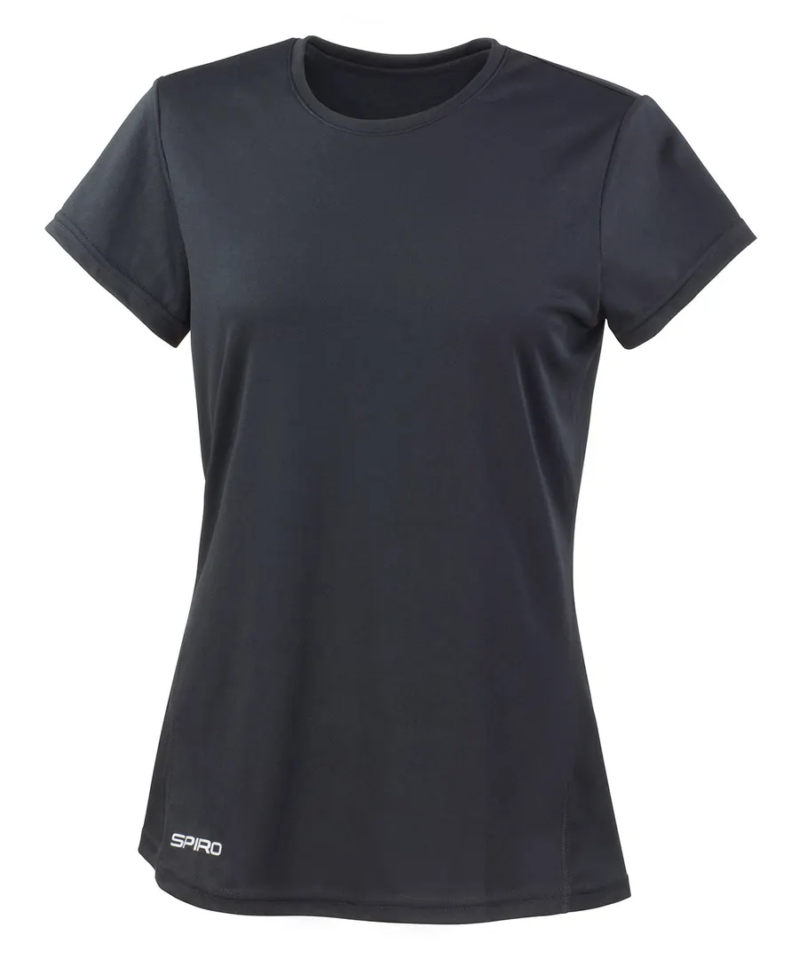 Women's Spiro quick-dry short sleeve t-shirt – Black