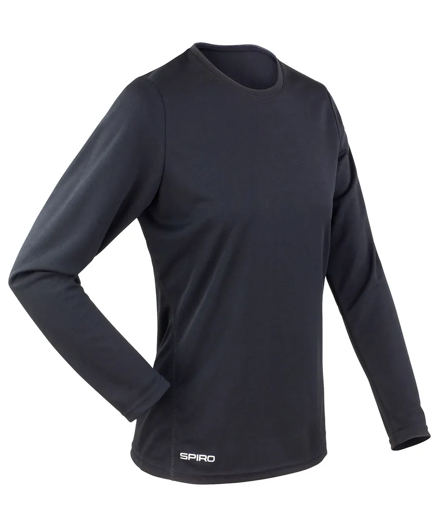 Women's Spiro quick-dry long sleeve t-shirt – Black
