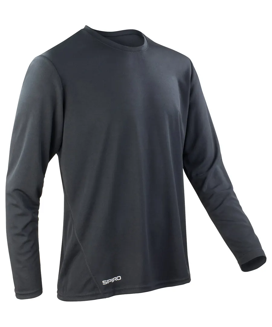 Spiro quick-dry long sleeve t-shirt – Black