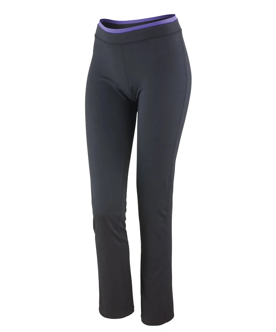 Women's fitness trousers – Black/Lavender