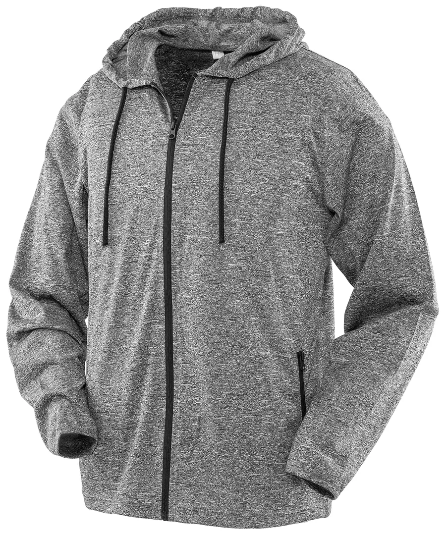 Hooded tee jacket – Marl Grey
