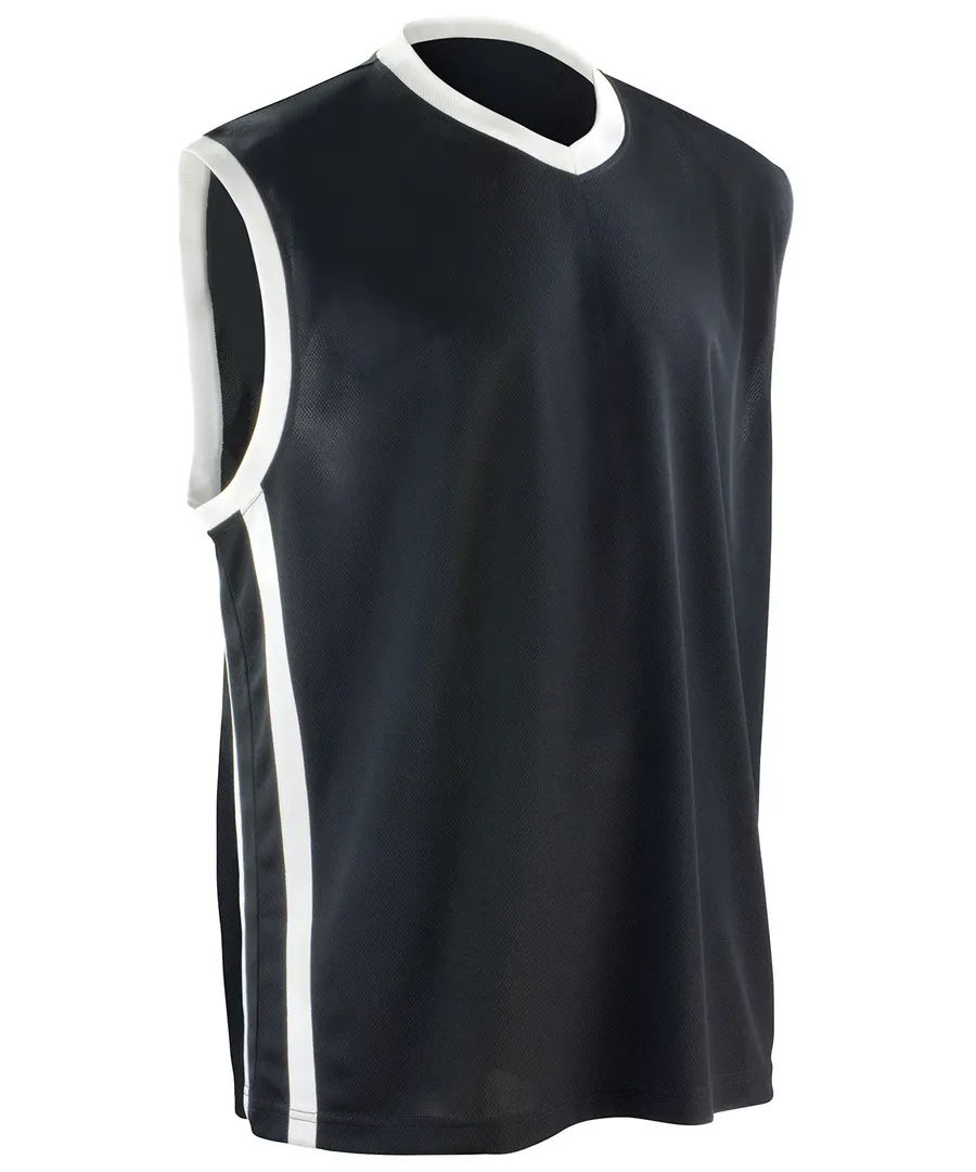 Basketball quick-dry top – Black/White