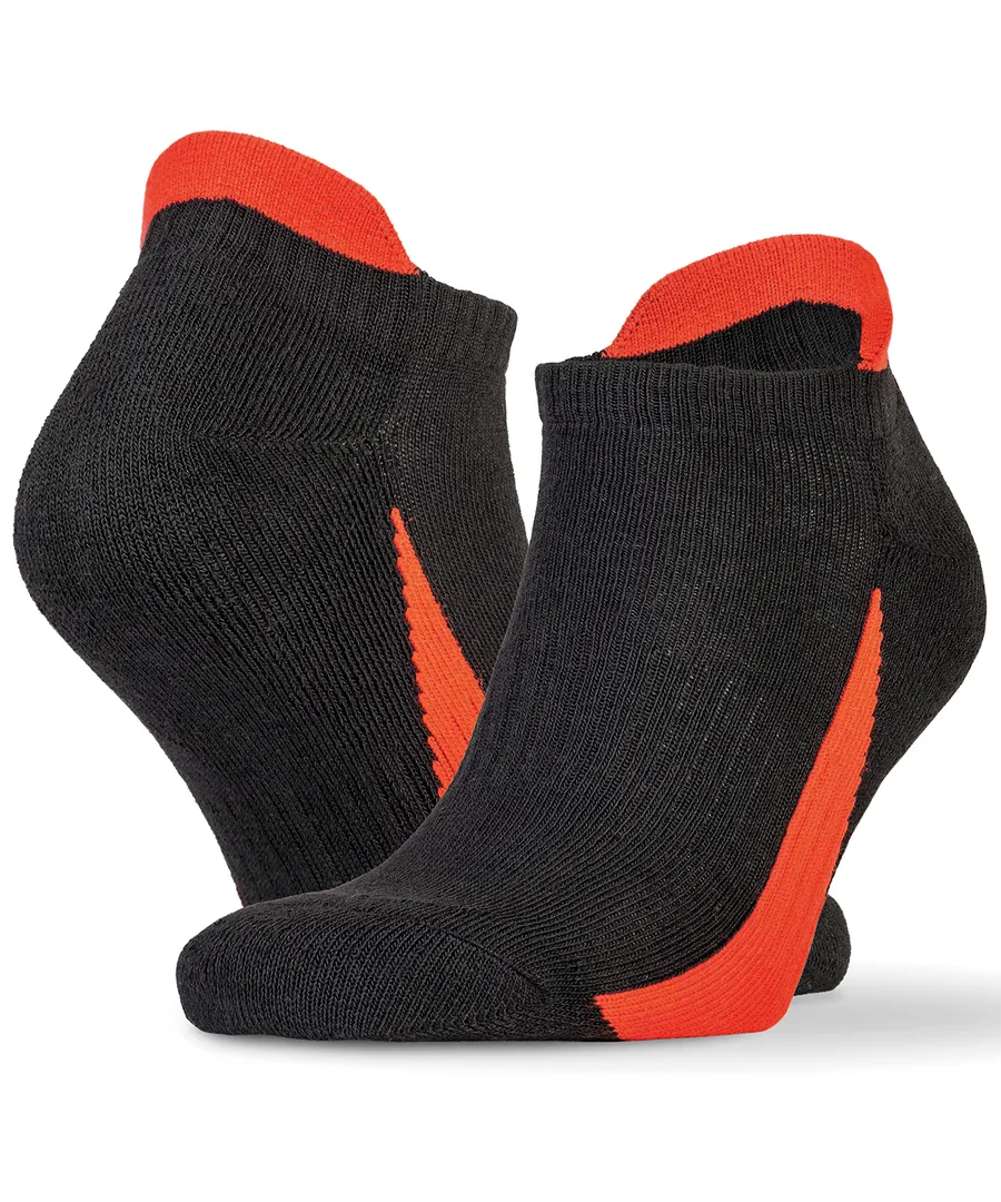 3-pack sports sneaker socks – Black/Red