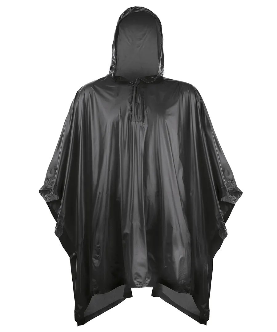 Kids plastic poncho – Black