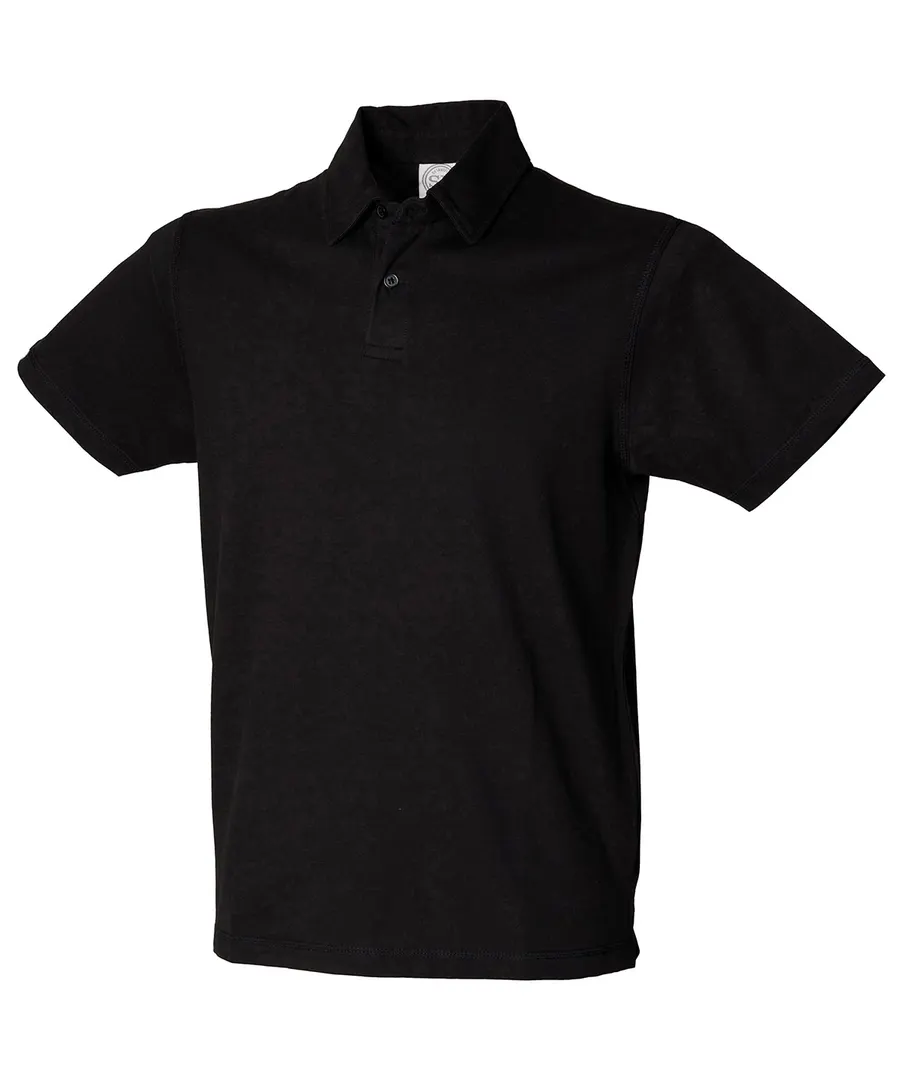 Short sleeve stretch polo – Black