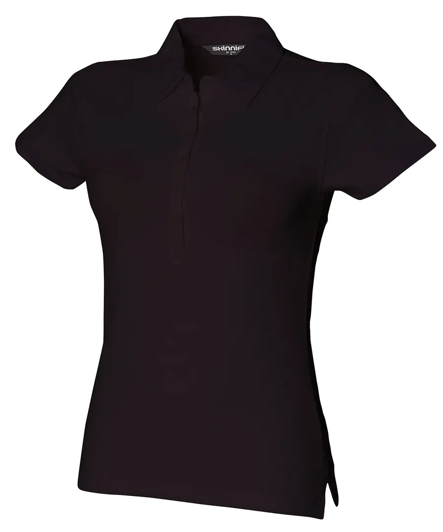 Women's short sleeve stretch polo – Black