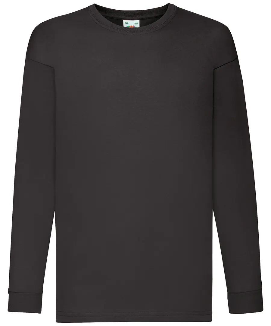 Kids long sleeve valueweight T – Black