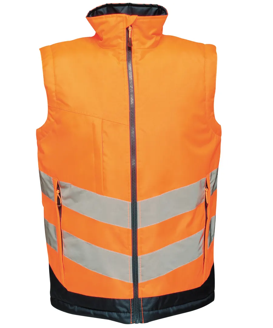 High-vis pro bodywarmer – Orange/Navy