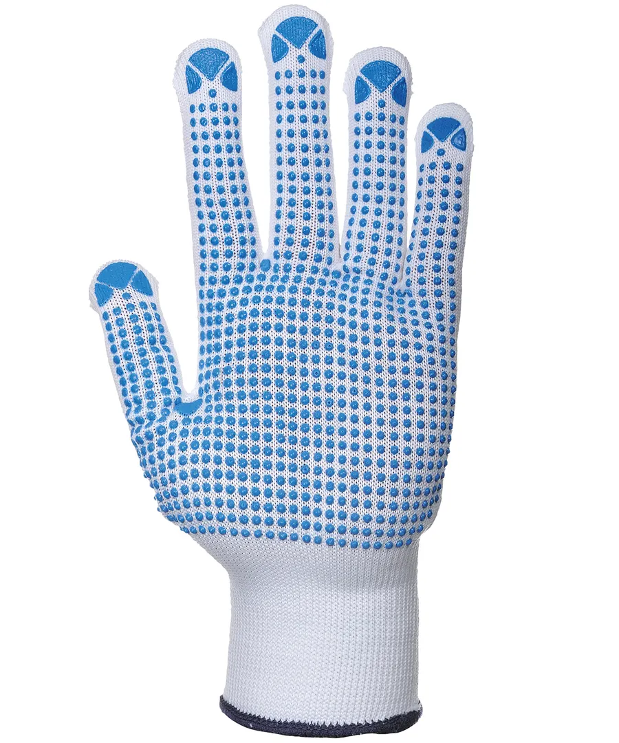 Nylon polka dot glove (A110) – Blue/White