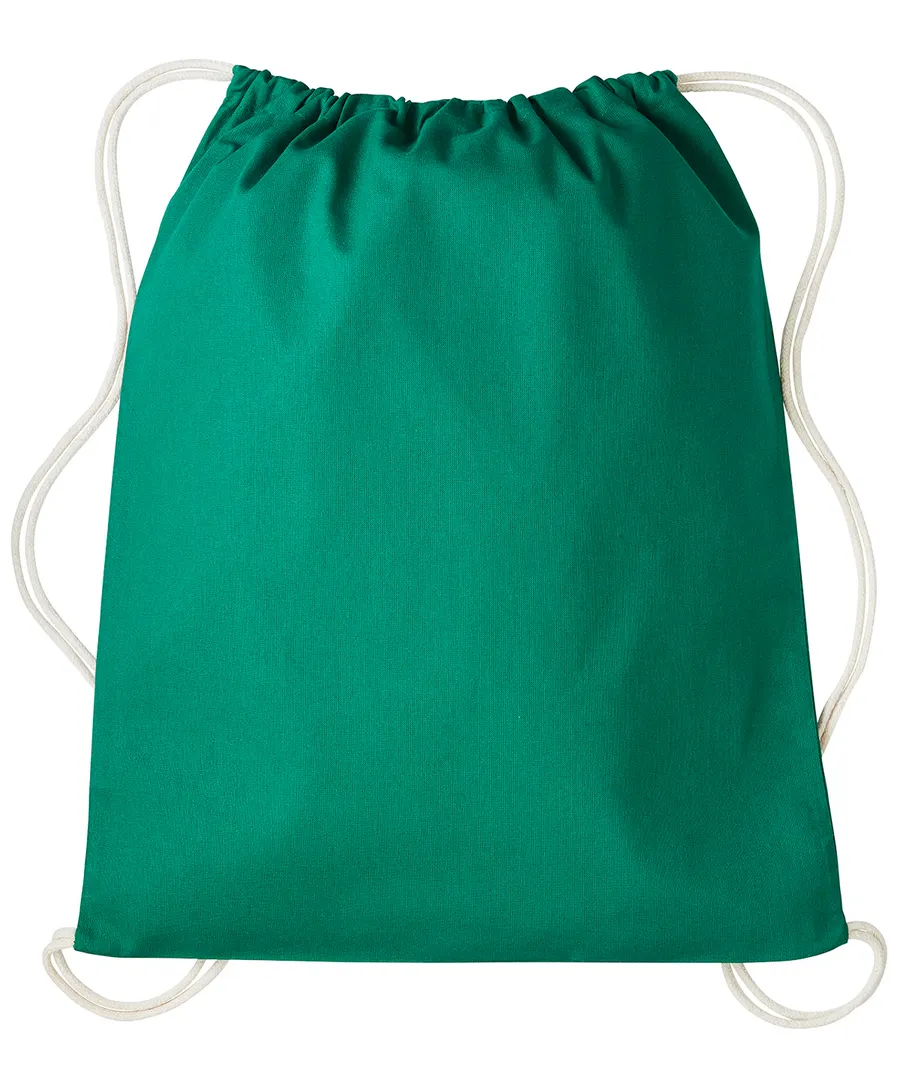 Gymsac with cords – Bottle Green/Natural