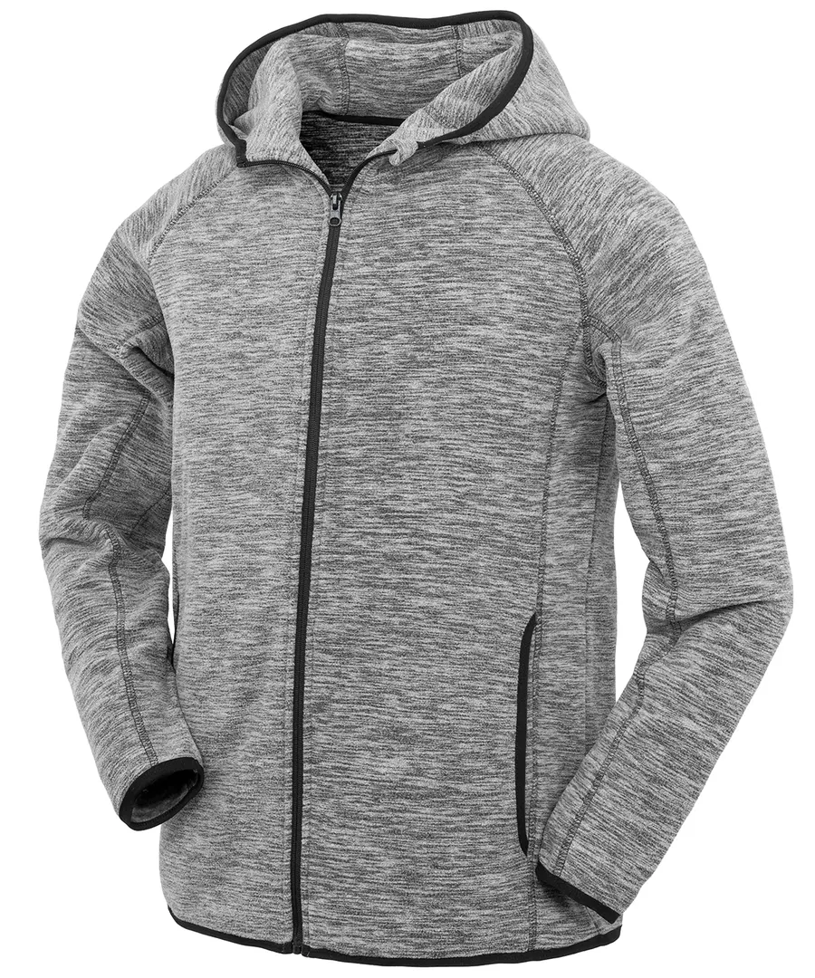Microfleece hoodi – Grey/Black
