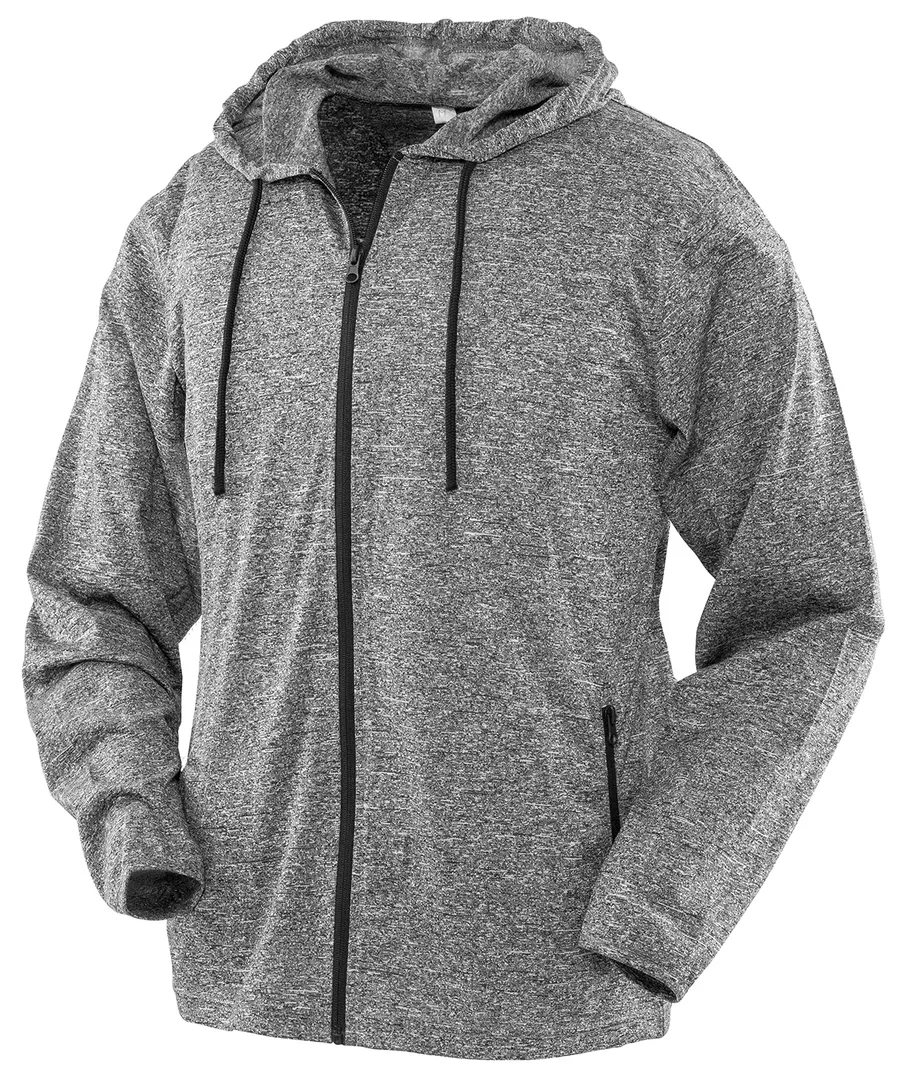 Women's hooded tee jacket – Marl Grey