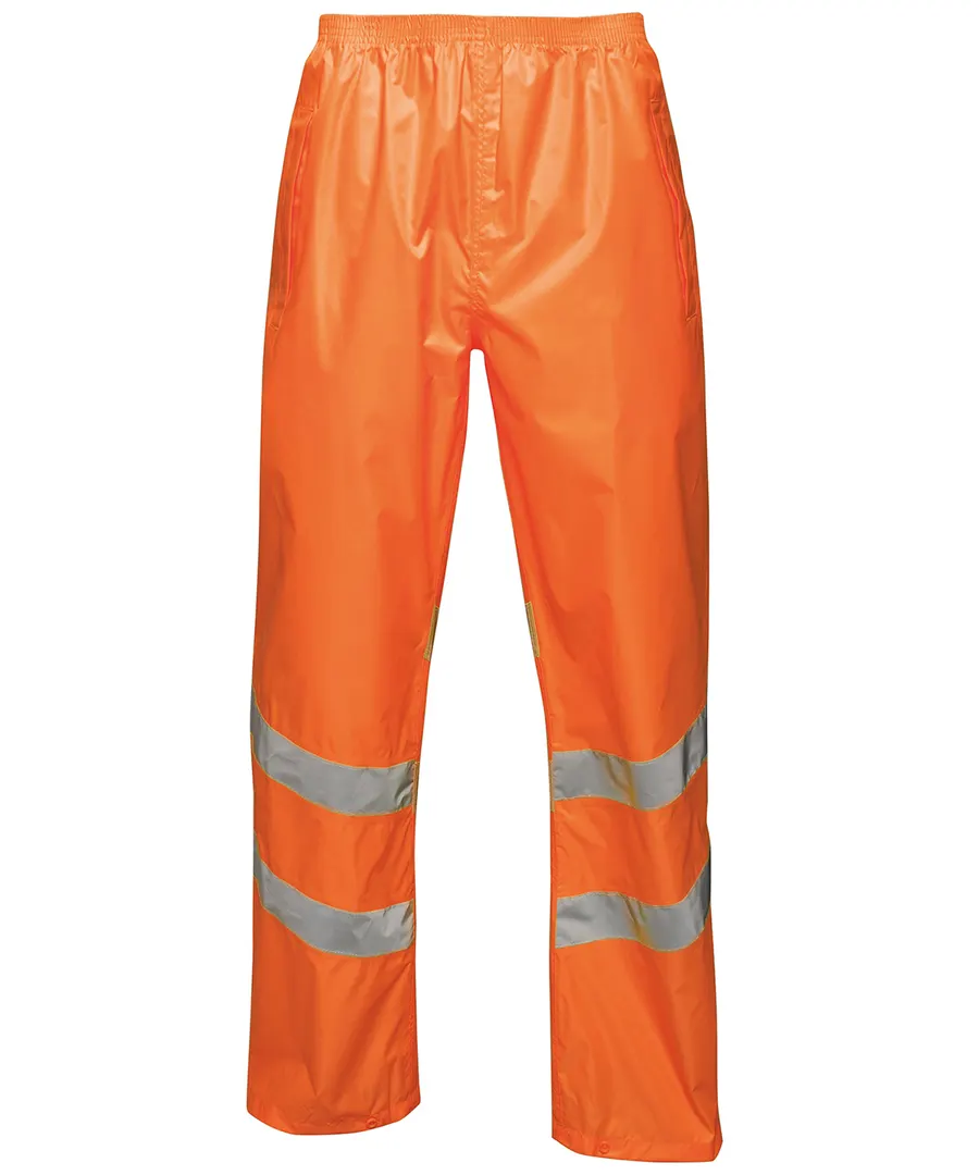 Hi-vis pro pack-away trousers – Orange