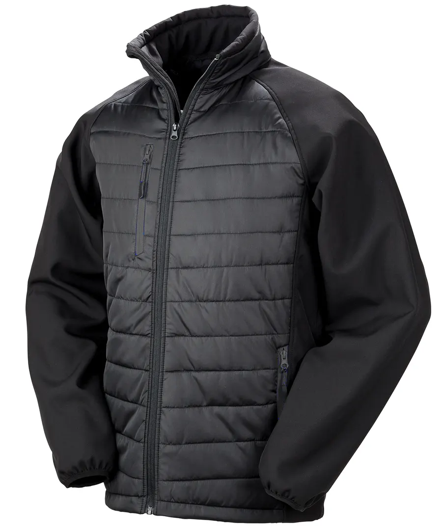 Compass padded softshell jacket – Black/Black