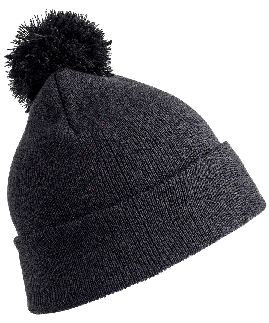 Junior pom pom beanie – Black