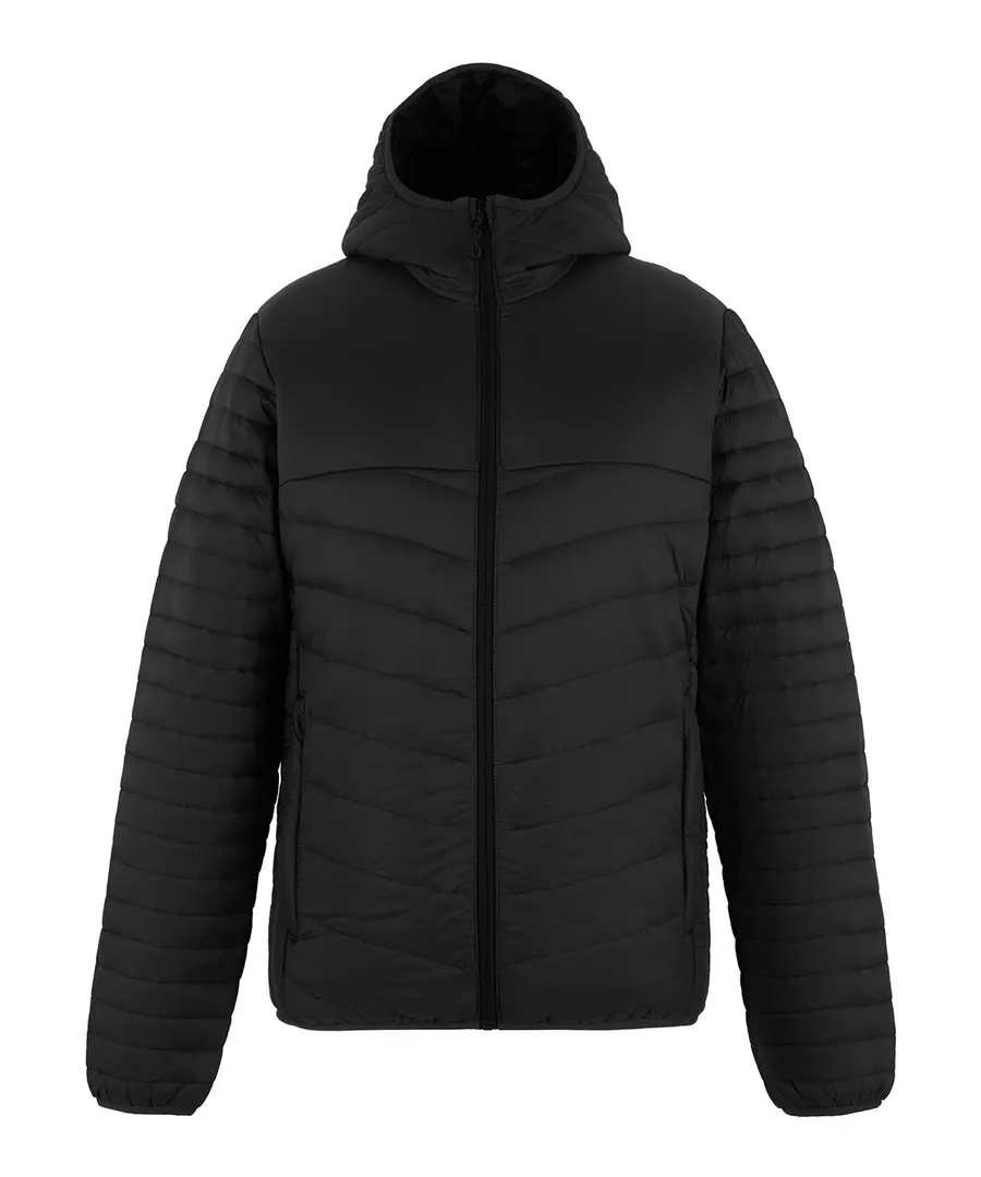 Loftlite hooded baffle jacket – Black/Black