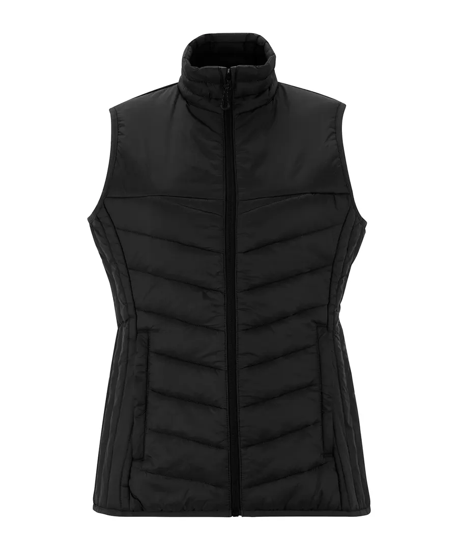 Loftlite women’s baffle bodywarmer – Black/Black
