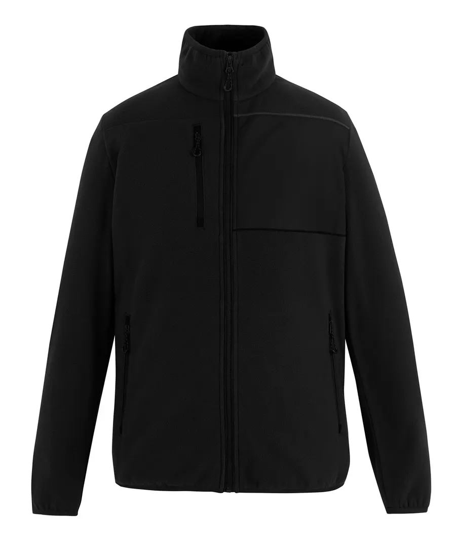 Active printable fleece jacket – Black/Black