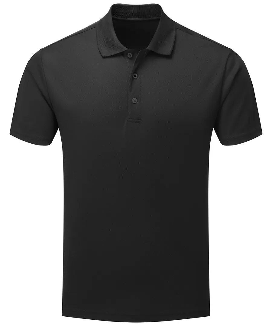Men’s Spun Dyed Recycled Polo Shirt – Black
